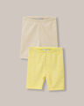 Set 2 Piezas Short Biker,AMARILLO