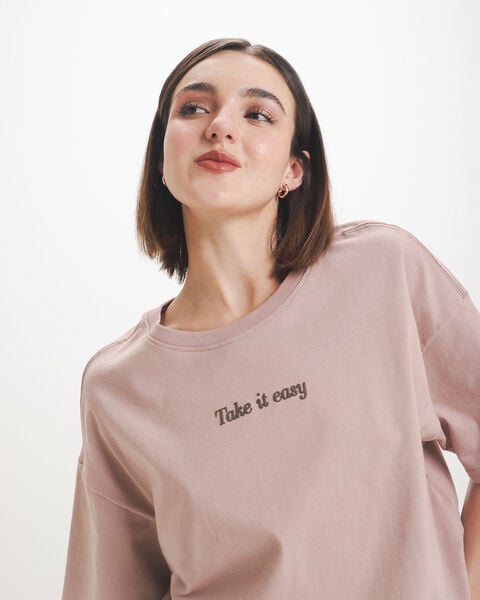 Playera Boxy Rosa
