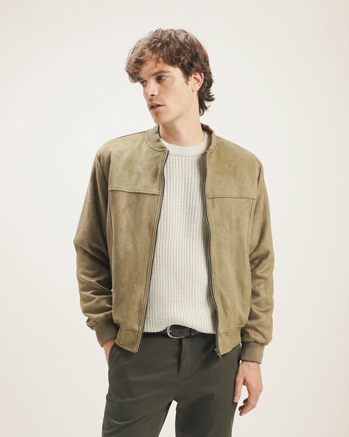 Chamarra Olivo Bomber