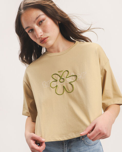 Playera Cropped Con Diseño