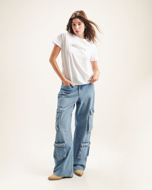 Jeans Wide Leg Cargo