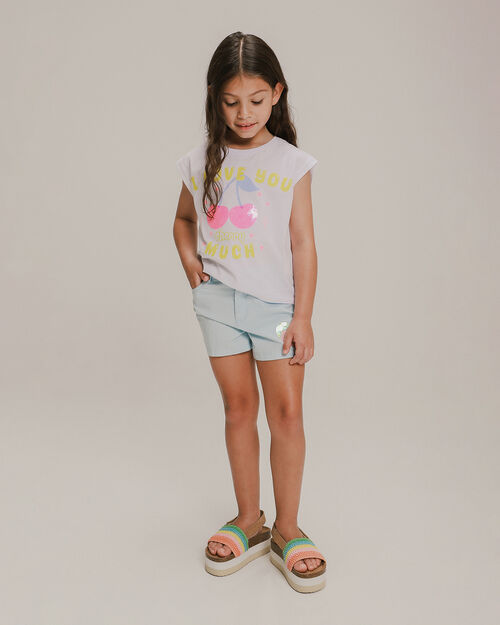 Short Azul Lentejuelas