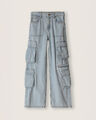 Jeans Wide Leg Multibolsas,AZUL CIELO