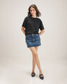 Falda Mini Cargo Gris,AZUL MARINO