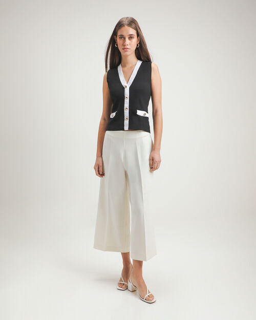 Chaleco Negro Tejido