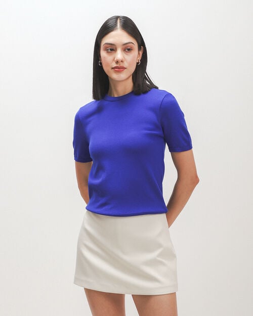 Top Azul Tejido