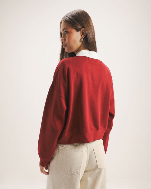 Sudadera Estampada Roja