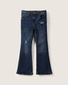 Jeans Fit Flare Destrucciones,AZUL MARINO