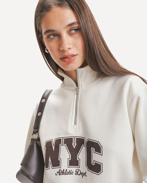 Sudadera Cropped Blanca