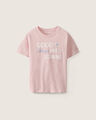 Playera Beige Texto Love,ROSA