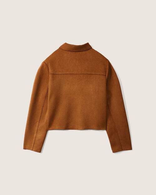 Chamarra Caf&eacute; Gamuza