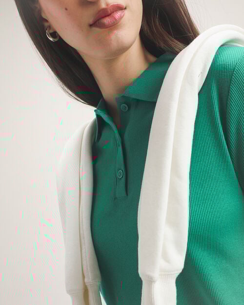 Polo Cropped Verde
