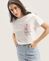 Playera Beige Manga Corta,BLANCO