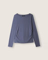 Playera Gris Manga Larga,AZUL ACERO