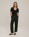 Pantalón Fit Carrot Blanco,NEGRO