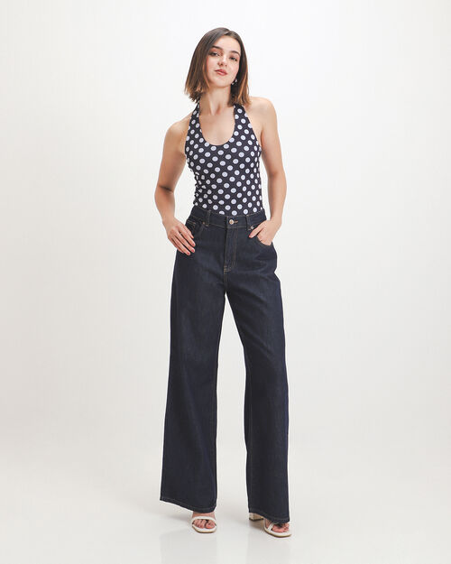 Top Azul Estampado