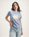 Playera Blanca Mariposa,AZUL EMPOLVADO