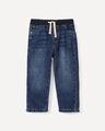 Jeans Fit Straight Jareta,AZUL MARINO
