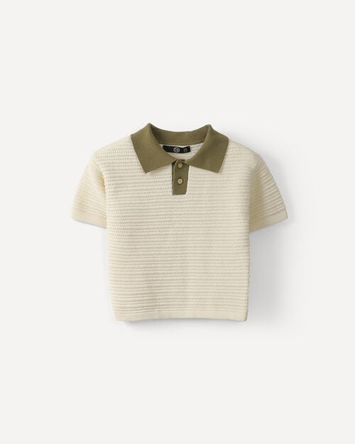 Polo Beige Tejido Punto