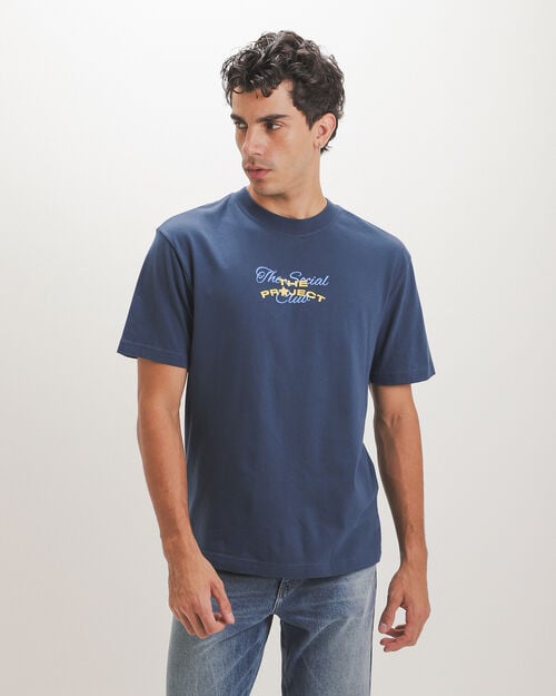 Playera Relaxed Azul