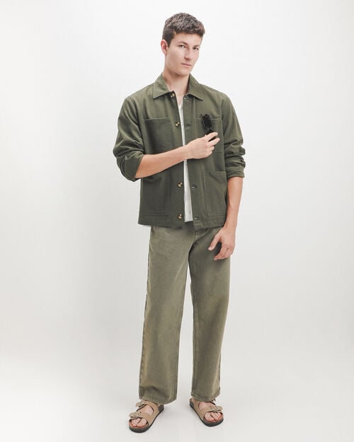 Sobrecamisa Verde Bolsillos