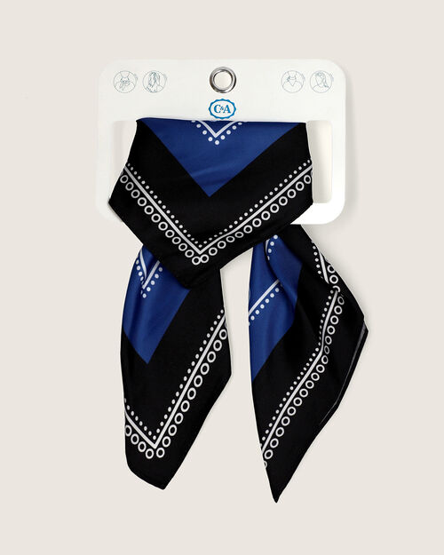 Bandana Negra Con Dise&ntilde;o