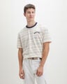 Playera Beige Rayas,CRUDO