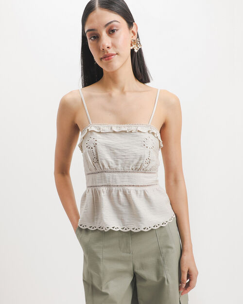 Blusa Caf&eacute; Tirantes