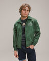 Bomber Estampada Azul,VERDE OBSCURO