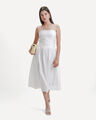 Vestido Midi Blanco,BLANCO