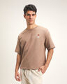 Playera Cropped Textura,CAFE