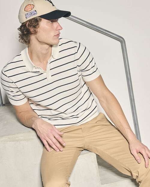 Polo Blanca Rayas
