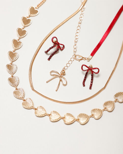 Collar Rojo Con Mo&ntilde;o