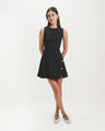 Vestido Botones Met&aacute;licos,NEGRO