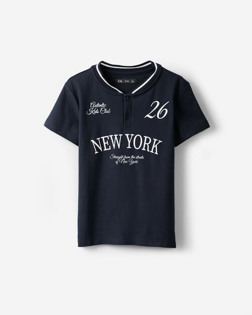 Playera Azul Gr&aacute;fico