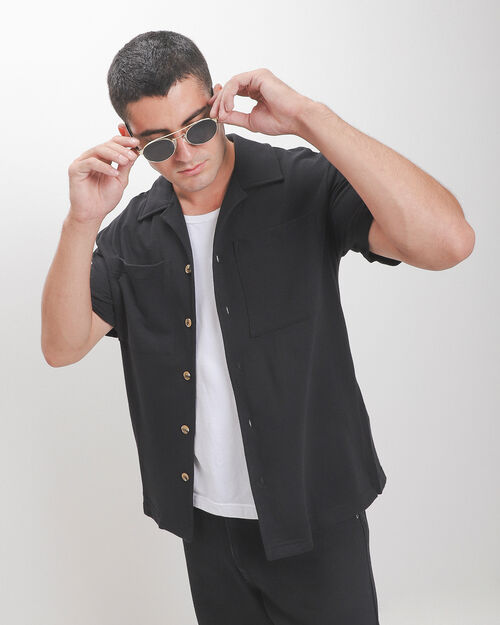 Camisa Negra Relaxed