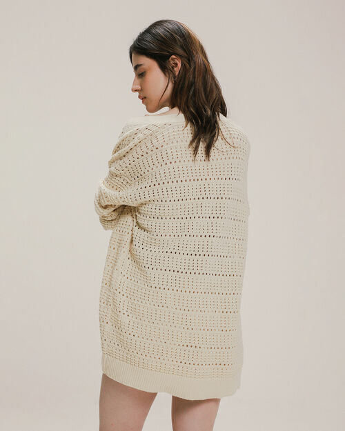 Suéter Abierto Beige