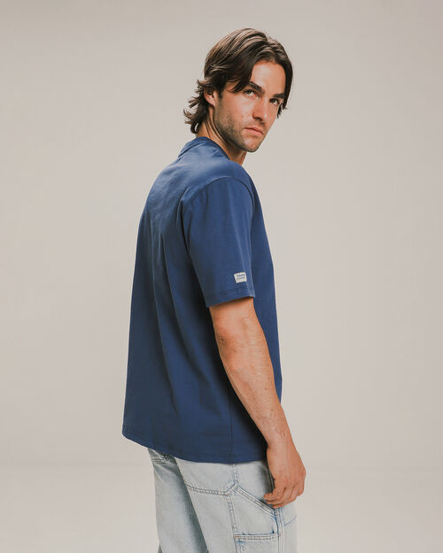 Playera Azul Con Diseño