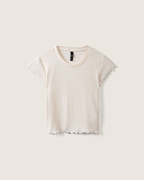 Playera Beige Manga Corta