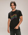 Playera Negra Estampada,NEGRO
