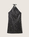 Vestido Corto Lentejuelas,NEGRO