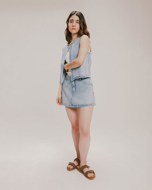 Short Falda De Mezclilla