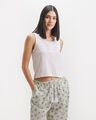 Tank Top Verde Tejido,CRUDO