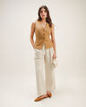 Pantal&oacute;n Wide Leg,BEIGE
