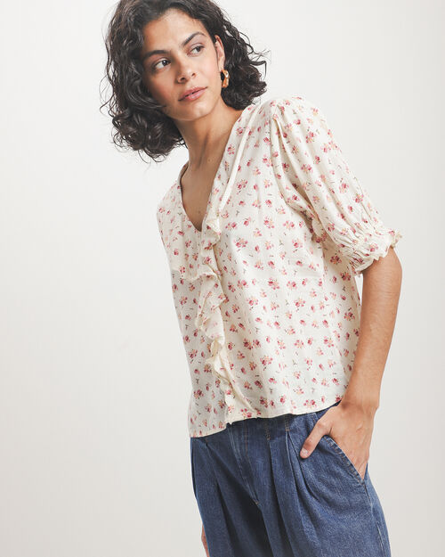 Blusa Beige Estampada