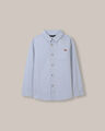 Camisa Blanca Manga Larga,AZUL PASTEL