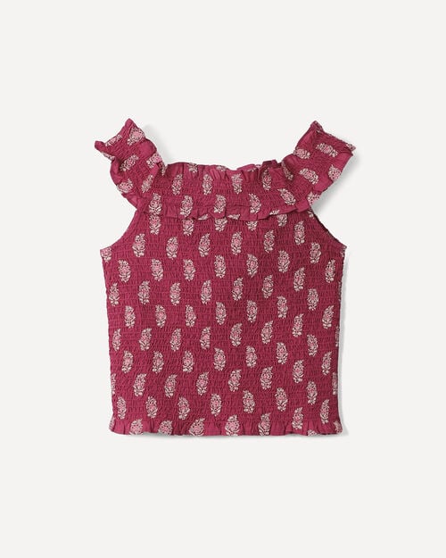 Blusa Roja Estampada