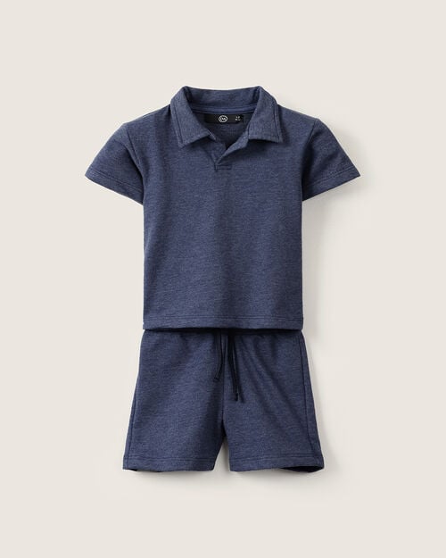 Conjunto Azul Polo Y Short