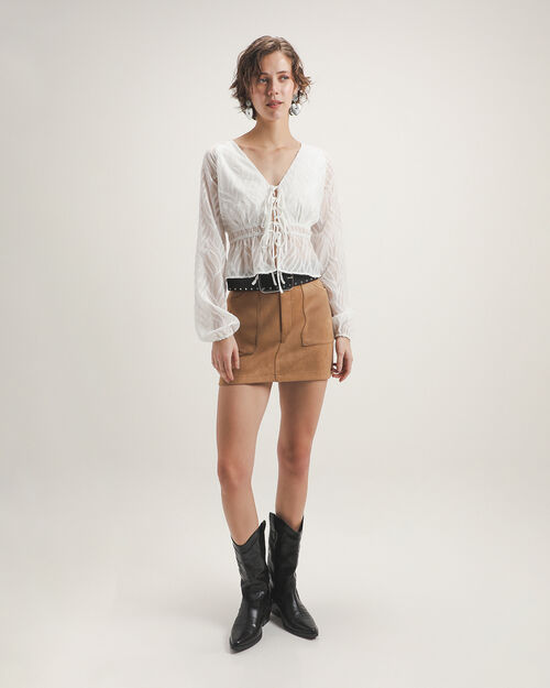 Falda Mini Caf&eacute;