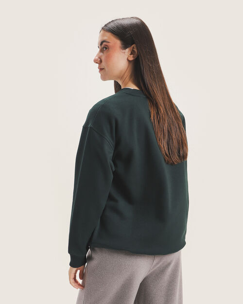 Sudadera Verde Estampada